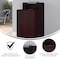 Flash Furniture Dell Receptacle Enclosure for 32 Gallon Trash Cans w/8-in Drop Hole and Upper Tray Shelf, Mahogany GC-M-196-MAH-GG - alternate 8